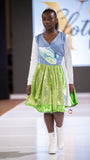 Lime Light Layered Dress – Los Angeles Runway Edition