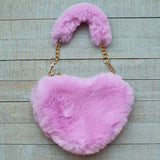 Furry Heart Purse